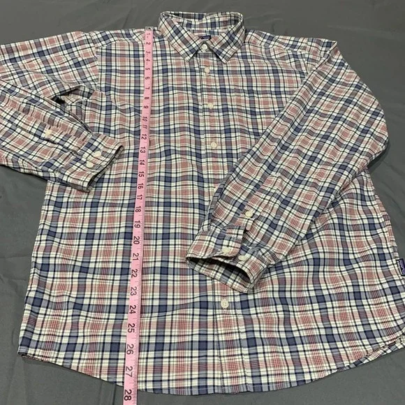 Patagonia Shirt Mens Medium Button Up Organic Cotton Plaid Outdoors Sustainable - Picture 6 of 8
